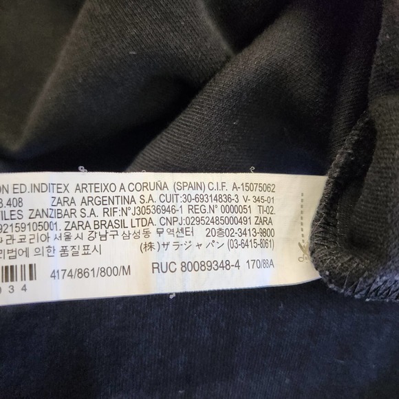 Zara Black Women's Short Sleeve Turtleneck Sweater Shirt Size Medium - Picture 5 of 7